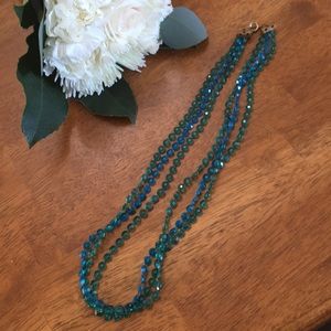 Beaded Aqua Blue Necklace